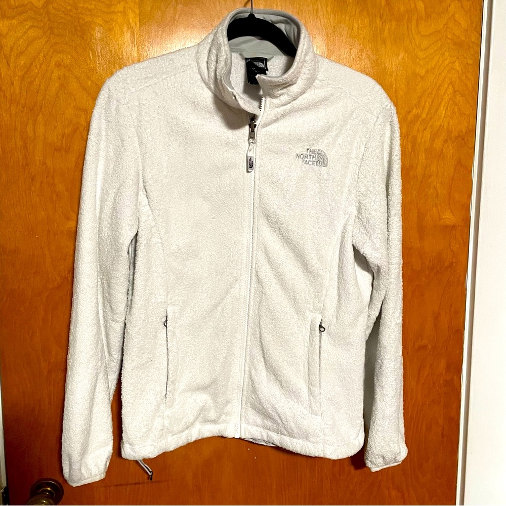 The North Face Zip Up Fleece Jacket White Size Medium